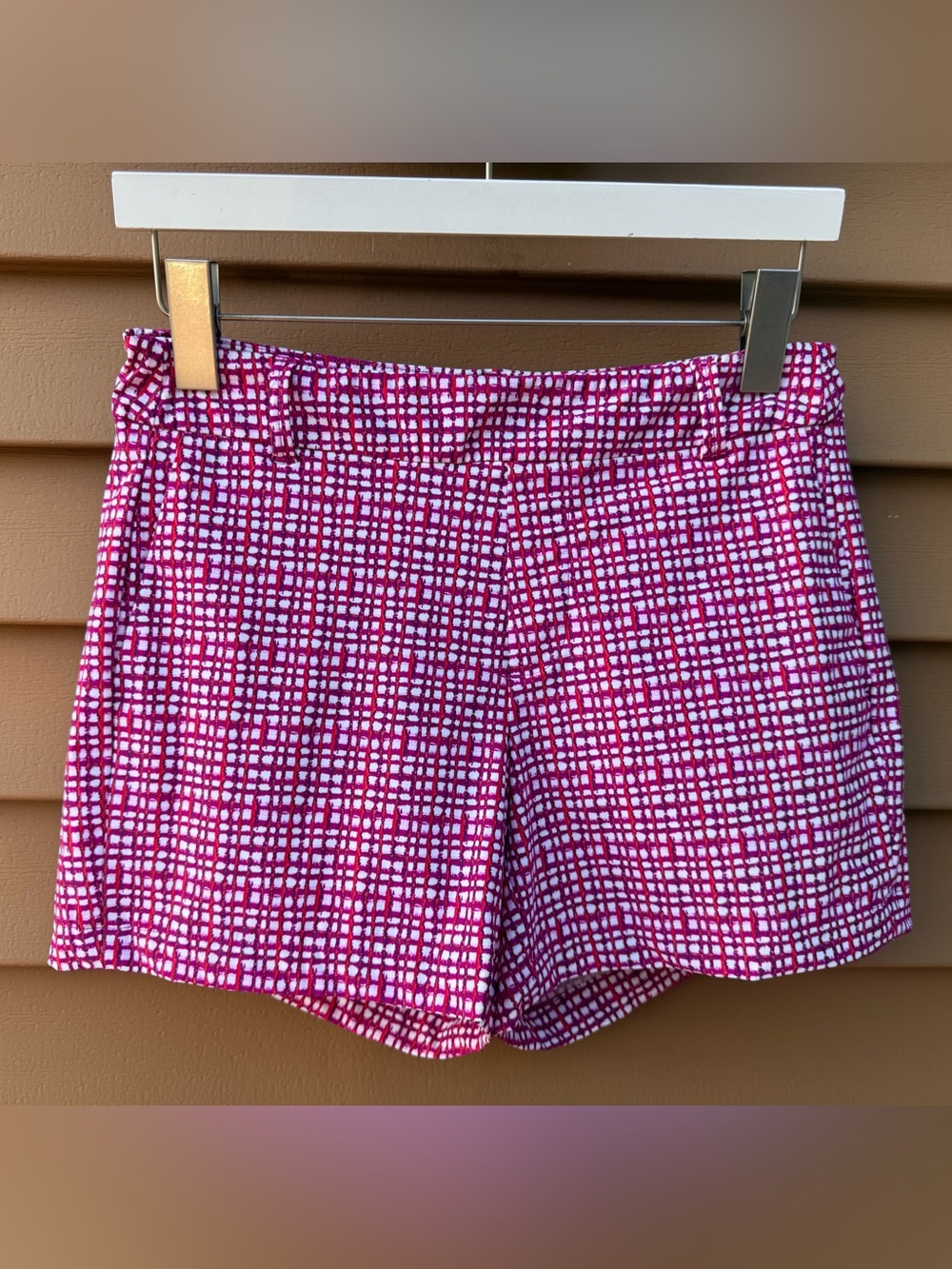 SPANX Sunshine Shorts Hibiscus Gingham Pull On Stretch